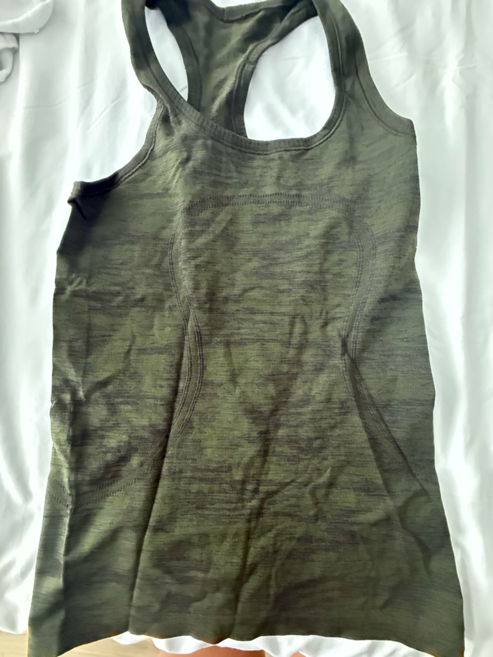 lululemon athletica Olive Green Racerback Tank Top